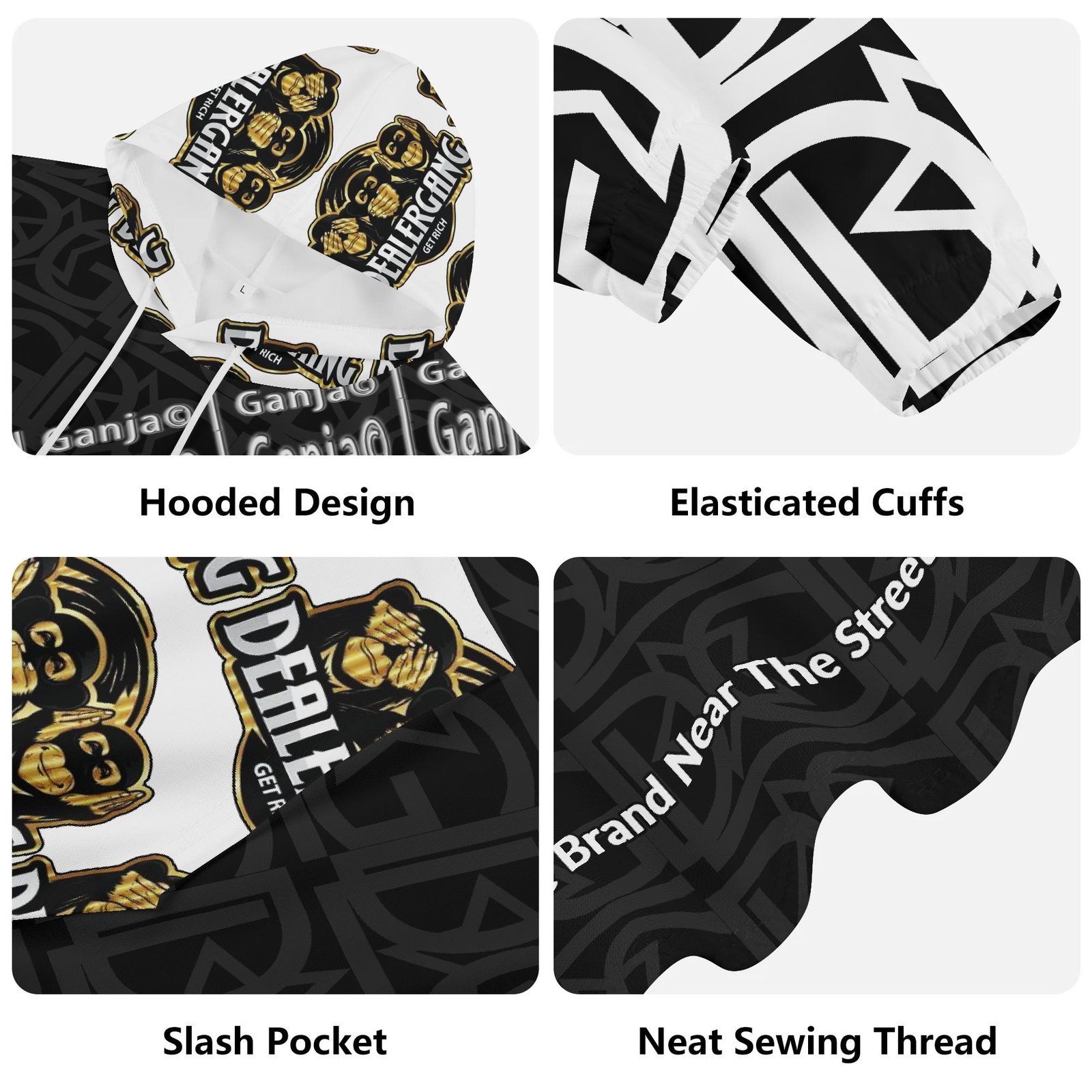 Ganja© Dealergang Black Hoodie - Image 8