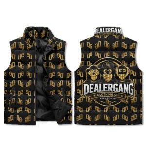 Unisex Black Dealergang Puffer Vest