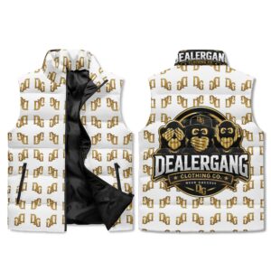 Unisex White Dealergang Puffer Vest