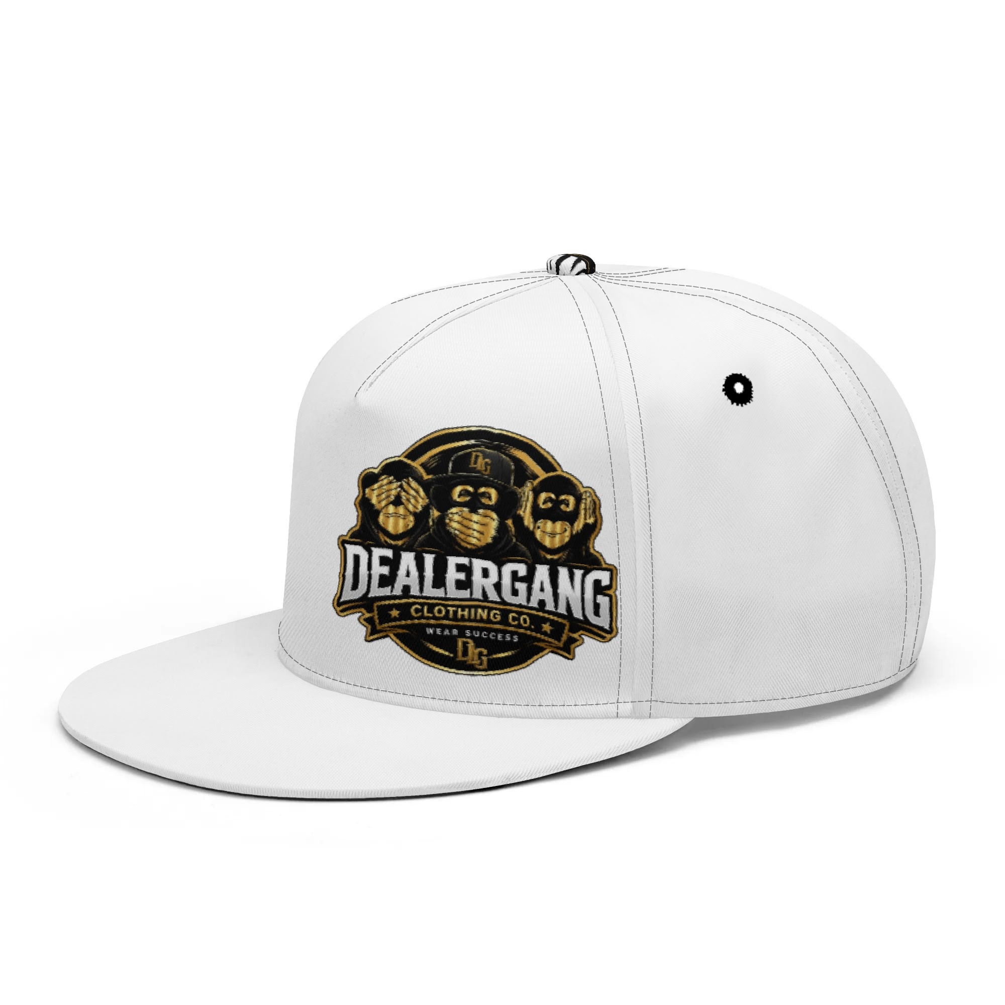 White Dealergang Snapbacks